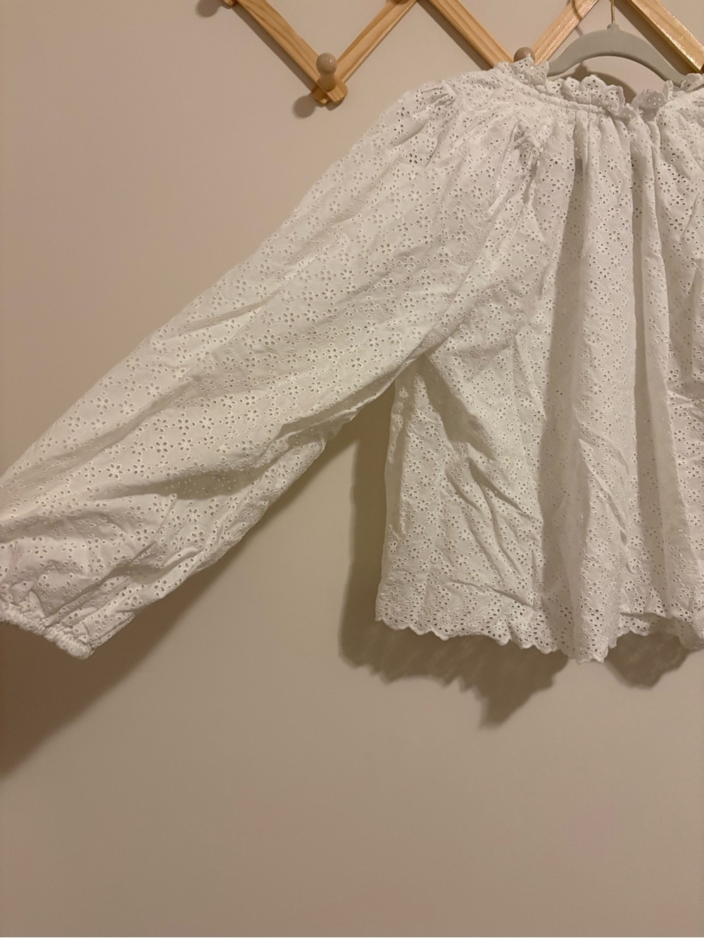 Ulla Johnson White Cotton Eyelet Peasant Blouse size 2 - Picture 7 of 7